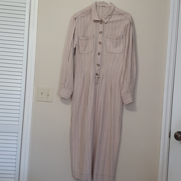 Free People Audrey Stripe Midi Shirt Dress - Picture 5 of 9